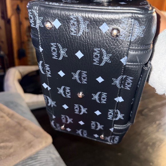 MCM Black Monogram Men's Handbag - Picture 2 of 6